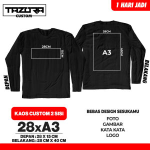 KAOS sablon foto sendiri full color lengan panjang depan belakang / kaos desain sendiri / kaos custom termurah / kaos custom dtf / kaos logo sendiri / kaos nama sendiri sesukamu / kaos distro terkini