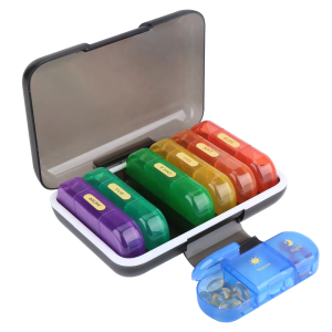 Detachable Daily Vitamin Medicine Tablet Box Pill Organizer Travel Customizable