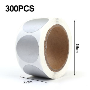 300Pcs/Roll Self Adhesive Scratch Off Stickers Round Love Shape Labels Sticker Gold Silver DIY Handmade For Game Scratch Labels Sticker Party Supplies