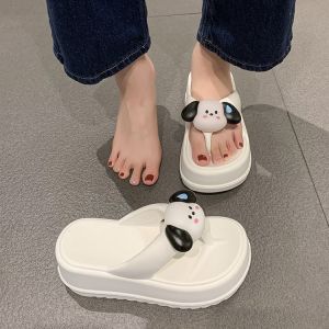 Wulove เข้าใหม่ รองเท้าแตะหูหนีบเสริมส้นแฟชั่นสำหรับคุณผู้หญิง ดีไซน์ใหม่น่ารักตะมุตะมิแถมตัวติดน้องหมาติดไปให้แน่นๆจากโรงงาน