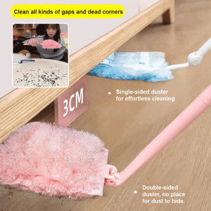 Household Extended Retractable Bubble Kitchen and Bathroom Cleaning Duster