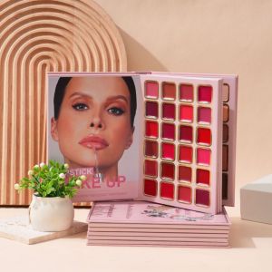 BAIXL 5-Layer Folding Eyeshadow Palette Book Shaped Portable Beauty Book Makeup Kit Professional Waterproof Eye Shadow Palette Beginners