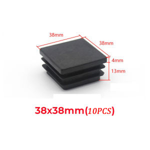 10PCS Black PE Square Pipe Plug Steel Leg Foot Cover Fence Post Finishing Inserts Fitness Eqpt End Caps