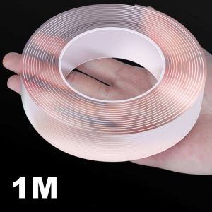 【Local delivery】1/3/5M Nano Double Sided Tape Strong Viscosity Waterproof Reusable Multifunction Sticky Tapes