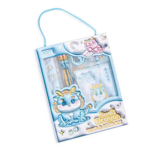 Portable Cartoon Childrens Pencil Stationery Set 6 in 1 Stationery Set Back to School Gift