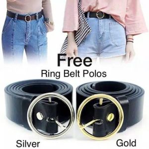 new kekinian korean style highwaist sobek lurus denim celana jeans wanita - rdwjeans