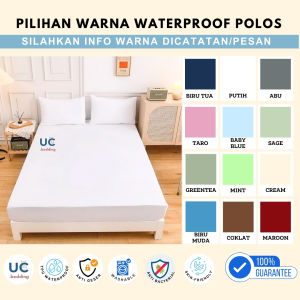Sprei Waterproof Free Karet Anti Geser ukuran lengkap Tinggi 25cm 30cm 35cm 40cm