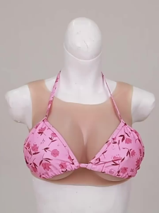 Silicone Fake Tits Artificial Breast Soft Safety for Cosplay Women  cup Low collar style