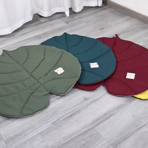Lớn Reversible đệm cho thú cưng mùa hè gối mềm miếng đệm ngủ cho chó mèo Giường thú cưng trong nhà nghỉ ngơi hình lá mat