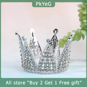 [COD] PkYeG KITCHEN Crown Cake Topper Tiara Kids Hair Ornament Birthday Party Supplies