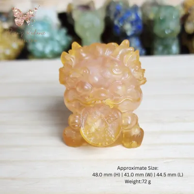 Golden Resin Pixiu Wealth Figurine Feng Shui Lucky Beast Prosperity Ornament Wealth Coin Decor Mini Pixiu Statue Home Office Desk Decoration Gift Collectible-RRC
