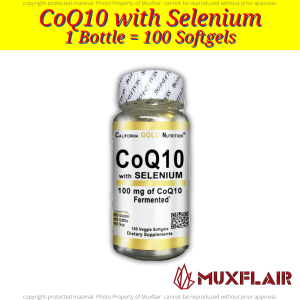 CoQ10 With Selenium 100mg | Original All In 1 Heart & Cardiovascular Care Dietary Supplement | 1 Bottle - 100 Softgels
