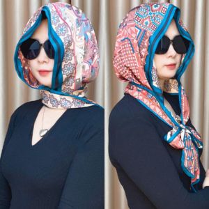 WININ Simulation Silk Turban Breathable Soft Baotou Hat Summer Sun-Resistant Islamic Hat Women