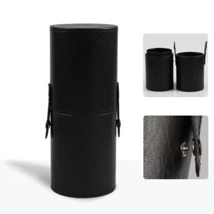 COOLSOOL Da PU Thùng đựng cọ trang điểm Chống bụi Chống thấm nước Giá đỡ bút cọ mỹ phẩm trống Di động Bộ tổ chức cọ trang điểm