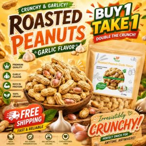 [COD] - Roasted Peanuts Garlic Flavor Munchly PH 3F Food Crispy savory snack full of taste