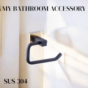 STAINLESS STEEL 304 PREMIUM BLACK & GOLD BATHROOM ACCESORY TOWEL RACK