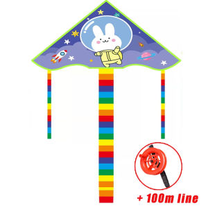 Anakkidsg---Cartoon kite rainbow smiley face outdoor flying kite garden sports decoration childrens toy