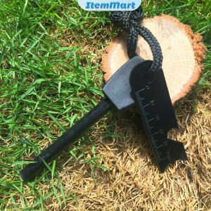 ItemMart Drilled Flint Fire Starter Camping Tool for Your Hiking and Backpacking Gear