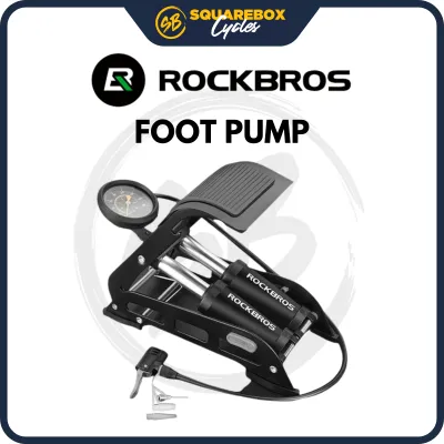 [Ready Stocks in SG!] ROCKBROS Foot Pump High Pressure Portable Basketball Bicycle Pump Electric Bicycle Motorcycle Car Air Pump Daily Inflator Bike