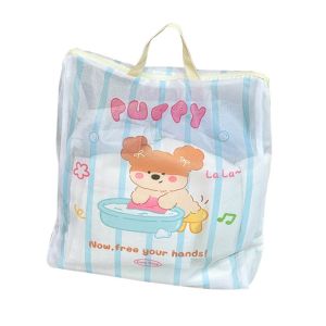 VERMILL Anti-deformation Zippered Mesh Laundry Bags Cute Cartoon Cat Puppy Anti-Winding Protective Washing Bag Creative Laundry Care Storage Bag Bra Underwear