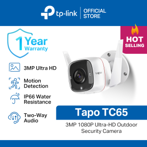 TP-Link Official Store | Tapo TC65 3MP | Outdoor Smart Bullet WiFi IP Security Home Cctv Sale Waterproof Hidden Camera Connect to Cellphone with Audio Mic and Speaker