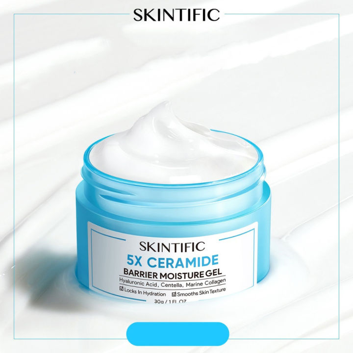 SKINTIFIC 5X Ceramide Barrier Moisturizer Gel 30g Biru Cream Wajah Calming SK002