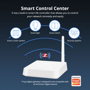 ZEMISMART Tuya Sig Bluetooth WiFi Smart Home Bridge Wireless Remote Controller BLUE MeshTuya Zigbee HubTuya Zigbee +Bluetooth hubUSB bluetooth hub as your choose