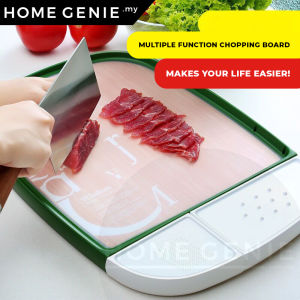 Multipurpose Non-Stick Double Sided Mini Compartment Anti-Bacterial Cutting Chopping Dicing Board by Home Genie