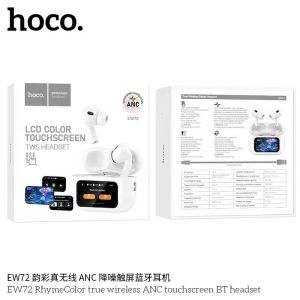 HOCO EW72 ANC หูฟังบลูทูธไร้สาย ตัดเสียงรบกวน TWS หน้าจอสัมผัสหูฟังบลูทู ธ LCD ตัดเสียงรบกวนหูฟังบลูทู ธ บลูทู ธ 5.3 สนับสนุน App HiFi (โหมดลดเสียงรบกวน / โหมดเกม / โหมดภาพยนตร์ / โหมดเพลง ฯลฯ ) รองรับ Android iOS