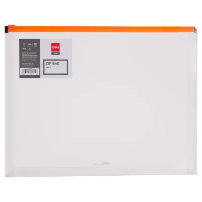 Deli Zip Bag A4 Transparent 38975
