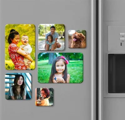 Photojaanic Personalized Photo Fridge Magnets set of 5| Fridge Magnets for Kitchen | Customizable Photo Magnets | Customized Gift for Travel Birthday Anniversary & Decor| Personalized Fridge Magnets