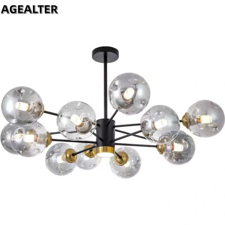 AGEALTER Nordic Chandelier Led Ceiling Light Living Room Dining Glass