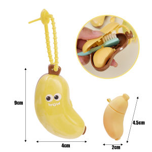 หัวแปรงสีฟันพลาสติก Polocat แปรงสีฟันรูปทรงกล้วยฝาครอบป้องกันฝาครอบกันฝุ่นแปรง2in1ป้องกันออแกไนเซอร์จัดเก็บแปรงสีฟัน