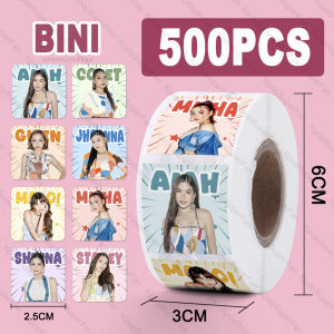 500pcs/roll Bini Sticker Waterproof Stickers for Tumbler Phone Case Luggage Cup Photo Sticker Mikha
