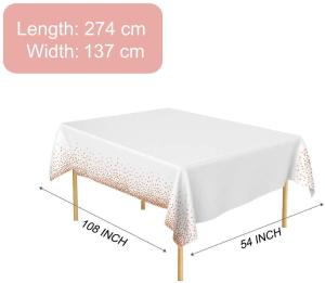 Disposable Tablecloths for Rectangle Tables Cloths Large Covers Dotted Confetti House Party Wedding Bridal Banquet