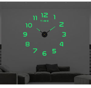 Đồng Hồ Dán Tường 3D Dạ Quang Cỡ Lớn Mã D02 Trang Trí Nghệ Thuật - Đồng Hồ Dán Tường LINH DECOR
