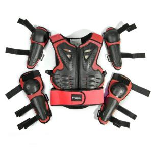 Kids Dirt Bike Gear Chest Spine Protector Body Armor for Jacket Elbow Knees Shin Pad Armor Guards Set for Skating Skiing