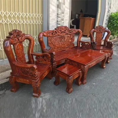 [Trả góp 0%] Bộ bàn ghế phòng khách bát tiên tay 12 gỗ tràm bộ bàn ghế phòng khách gỗ có hỗ trợ trả góp không lãi xuất