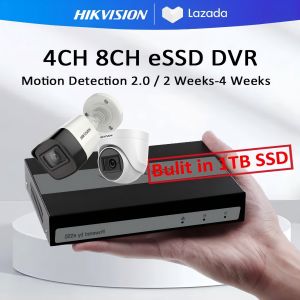 COD Hikvision CCTV Package 4CH 8CH Built in SSD storage for EDVR camera KIT Remote monitoring CCTV KIT