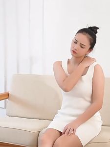 Mini EMS Massage Pad Cervical Neck Massager Portable Smart Massager with 8 Modes 19 Intensity Levels
