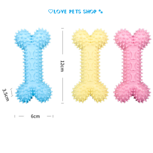 Đồ chơi gặm sạch răng cho Chó bằng nhựa TPR kèm dây bện màu macaron - Love Pets Shop
