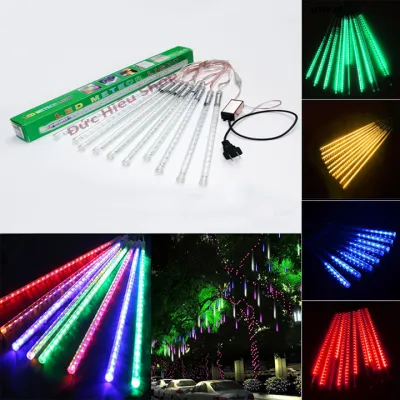 Đèn sao băng hiệu ứng tuyết rơi chùm 8 cây 50cm đèn chớp nháy đủ màu