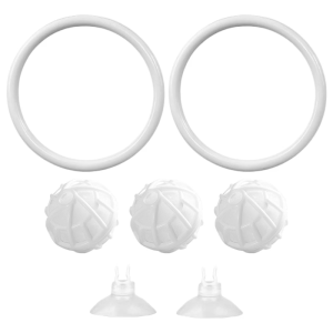 Betta Fish Training Rings Set with Nitrifying Ball and Suction Cup for Aquariums Water Quality Maintenance Enrichment