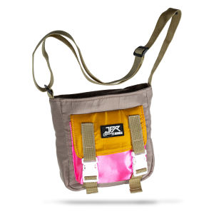 Tas Selempang JFR Malla Desain Vintage Serat Mikro Warna Neon Multifungsi