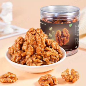 Snacks Honey Amber Sugar Coated Walnut Meat Bags Snack Dried Fruit  Nuts Fried New Goods