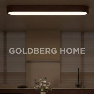 Masako Long 24W 36W 3Tone LED Ceiling Light - Light Dark Laminated Wood - 60cm 90cm Goldberg HomeFast shipping