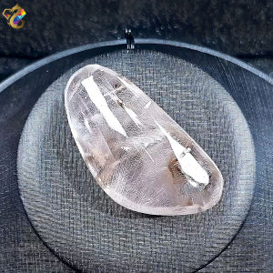 Collectors Grade Super Rare Silver Rutilated Polished Raw Quartz Palm Stone