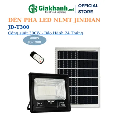 Đèn Pha Năng Lượng Mặt Trời Jindian 100W JD-T100 200W JD-T200 300W JD-T300 - Bảo Hành 24 Tháng