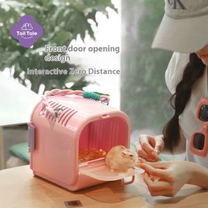 พกพาสะดวกน่ารัก BEIERWA กรงเลี้ยงนก/หนูพร้อมที่จับเหมาะสำหรับการเดินทางและการใช้งานกลางแจ้ง