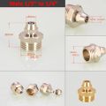 Brass water filter adapter for faucet Threaded tube adapter for connecting water supply filter water filter pipe hose fitting (male thread G1/2, OD 1/4). 